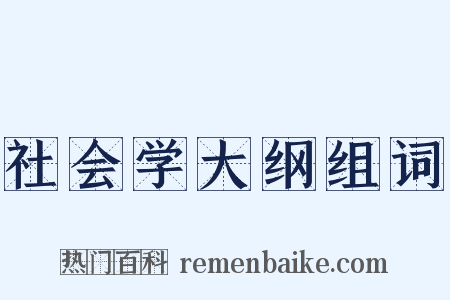 社会学大纲组词是什么意思的图片